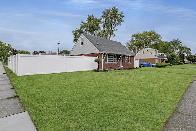 view of property exterior with brick siding