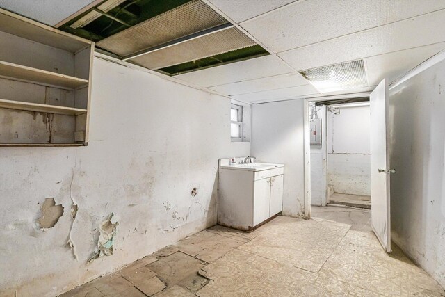 9241 S Blackstone Ave, Chicago, IL 60619 - basement with a sink and electric panel