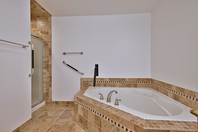 7420 W Lawrence Ave Unit 402, Harwood Heights, IL 60706 - full bath with a garden tub and a stall shower