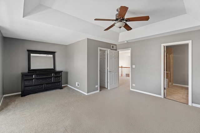 2366 Georgetown Cir, Aurora, IL 60503 - bedroom featuring baseboards, carpet flooring, and a raised ceiling