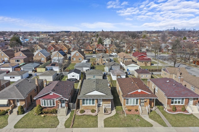 drone / aerial view featuring a residential view