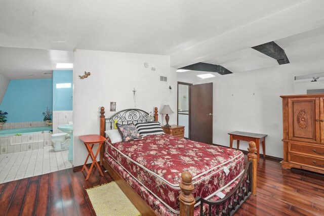 3917 Sunset Ave, Markham, IL 60428 - bedroom with wood finished floors, ensuite bath, and visible vents
