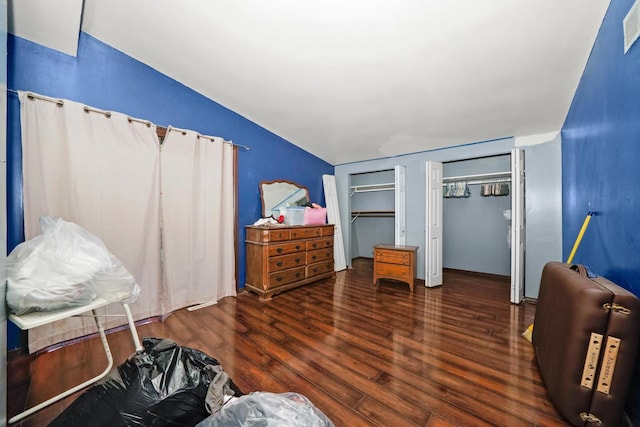 3917 Sunset Ave, Markham, IL 60428 - bedroom featuring multiple closets, visible vents, and wood finished floors