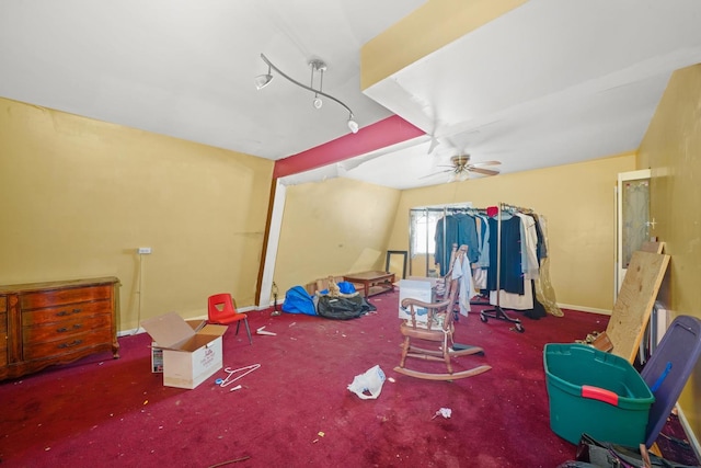 3917 Sunset Ave, Markham, IL 60428 - carpeted bedroom with baseboards and ceiling fan