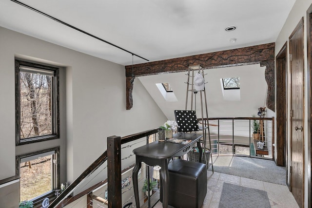 16 Oak Glen Dr, Galena, IL 61036 - interior space with an upstairs landing and a skylight