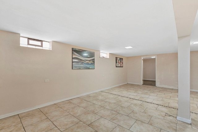 view of basement