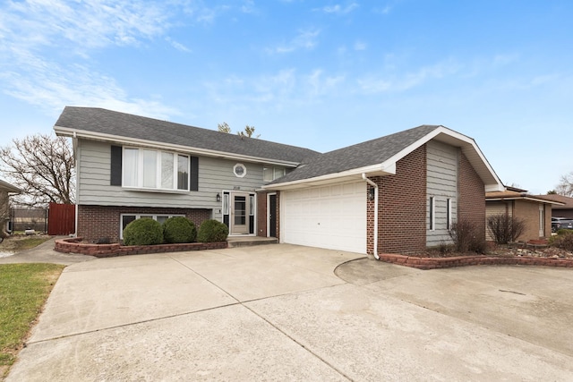 3019 201st Pl, Lynwood, IL 60411 - view of front of property featuring a garage, concrete driveway, a front lawn, and brick siding