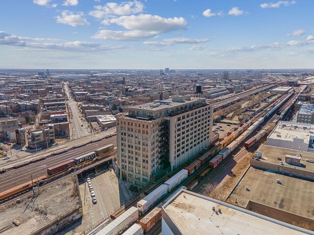 aerial view with a view of city