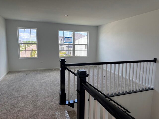627 Henry Ln, Oswego, IL 60543 - corridor with an upstairs landing and carpet