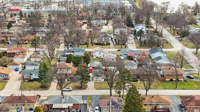 aerial view featuring a residential view