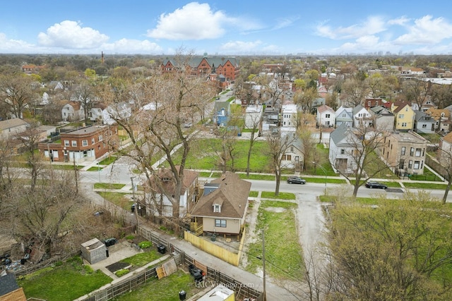 aerial view featuring a residential view