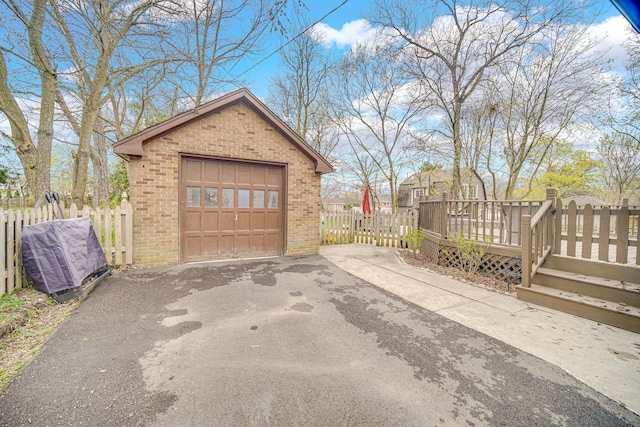 1739 Cedar Rd, Homewood, IL 60430 - detached garage featuring aphalt driveway and fence