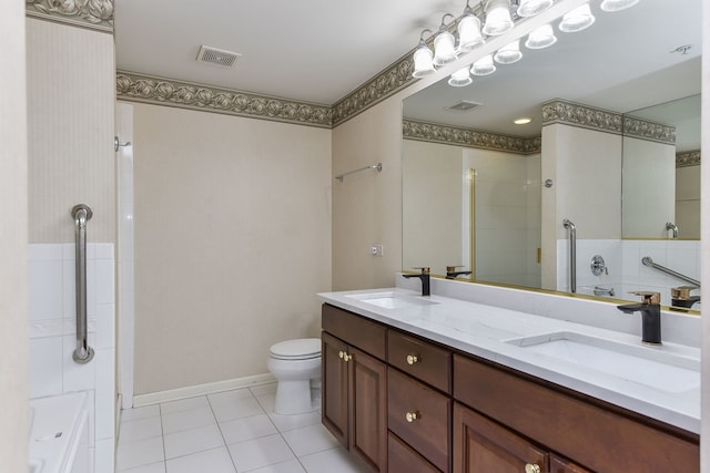 210 N Addison Ave Unit 206, Elmhurst, IL 60126 - bathroom featuring visible vents, a sink, and a shower