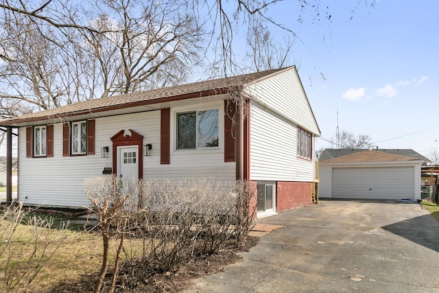 753 Rogers Rd, Romeoville, IL 60446 - split foyer home with a detached garage and an outdoor structure