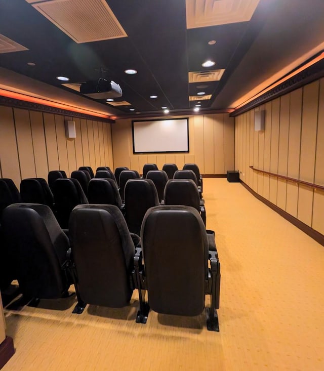 21 E Huron St Unit 1806, Chicago, IL 60611 - home theater room featuring carpet flooring and recessed lighting