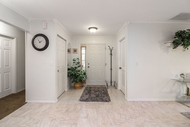 1456 Bangor Ln, Aurora, IL 60504 - foyer entrance featuring crown molding