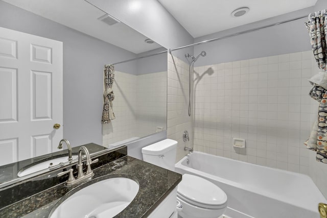 2470 Palazzo Ct, Buffalo Grove, IL 60089 - bathroom with visible vents, shower / bathtub combination, toilet, and vanity