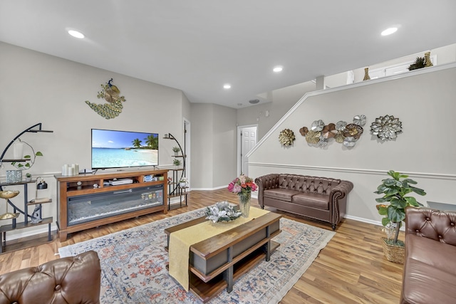 2470 Palazzo Ct, Buffalo Grove, IL 60089 - living area with baseboards, recessed lighting, and wood finished floors