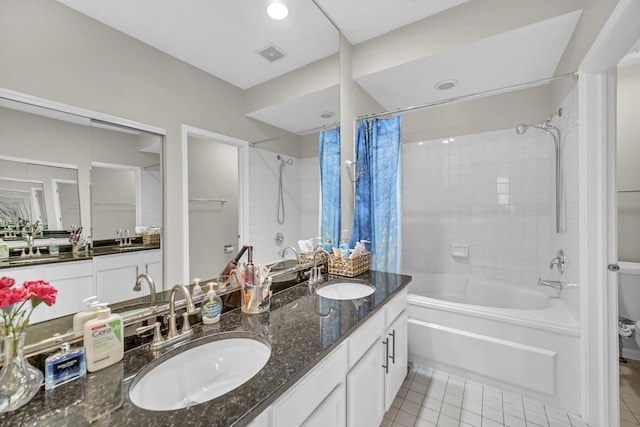 2470 Palazzo Ct, Buffalo Grove, IL 60089 - bathroom with a sink, tile patterned floors, and shower / bath combo