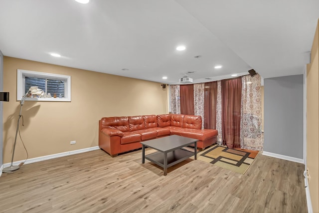 2470 Palazzo Ct, Buffalo Grove, IL 60089 - living area with recessed lighting, baseboards, and light wood finished floors