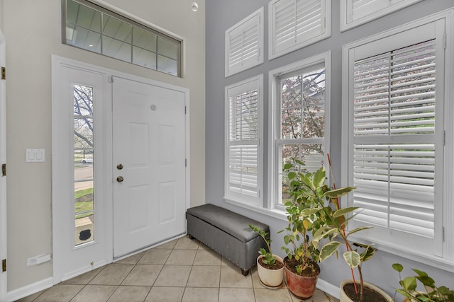 2470 Palazzo Ct, Buffalo Grove, IL 60089 - foyer with light tile patterned floors, baseboards, and plenty of natural light