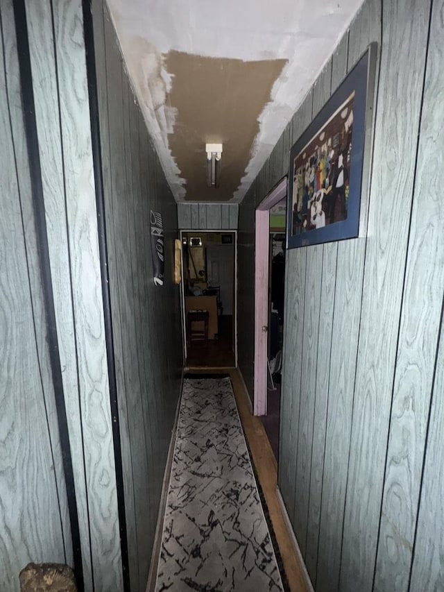 3634 S Giles Ave, Chicago, IL 60653 - corridor with wood walls and wood finished floors