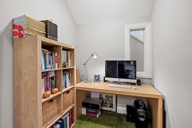5486 S Woodlawn Ave Unit 3, Chicago, IL 60615 - office space featuring vaulted ceiling and carpet