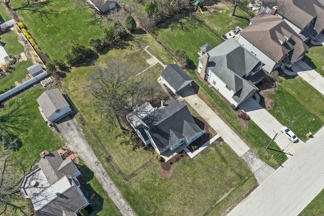 drone / aerial view with a residential view