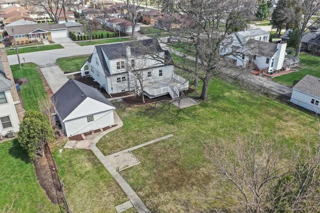 drone / aerial view featuring a residential view