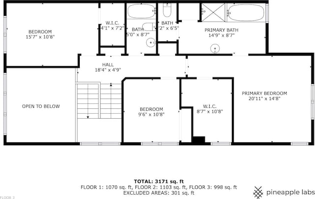 104 W Kennedy Ln, Hinsdale, IL 60521 - room layout