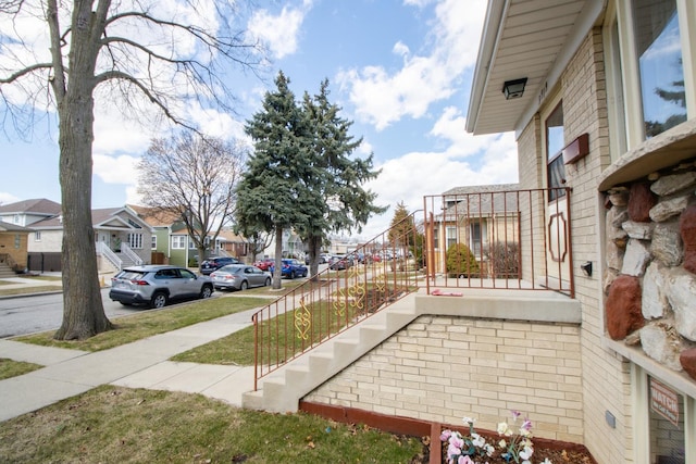 exterior space with a residential view