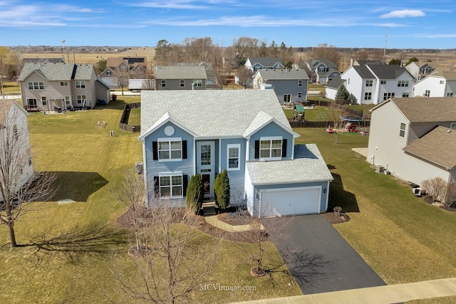 aerial view of residential area
