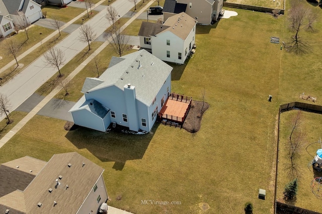 view from above of property