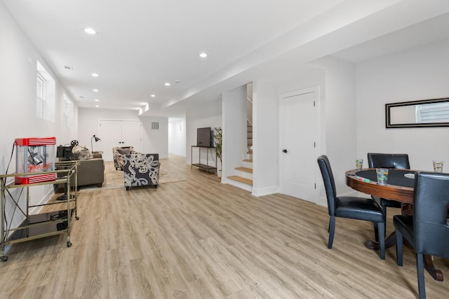 1522 W Wolfram St, Chicago, IL 60657 - office featuring recessed lighting, baseboards, and light wood-style flooring