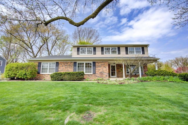 809 S Charles Ave, Naperville, IL 60540 - traditional home featuring covered porch, a front lawn, and brick siding