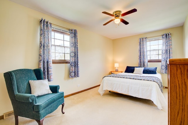 809 S Charles Ave, Naperville, IL 60540 - bedroom featuring carpet flooring, baseboards, visible vents, and multiple windows