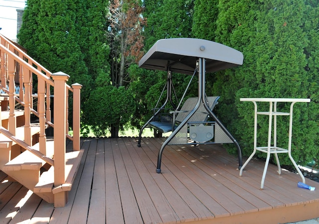view of wooden deck