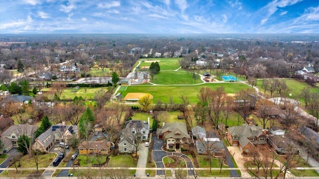 bird's eye view featuring a residential view