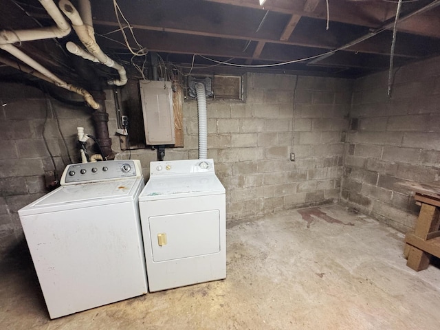 321 1st St, Bradford, IL 61421 - washroom with separate washer and dryer and electric panel