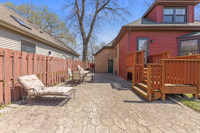 17864 Gladville Ave, Homewood, IL 60430 - view of patio / terrace featuring outdoor dining area and fence