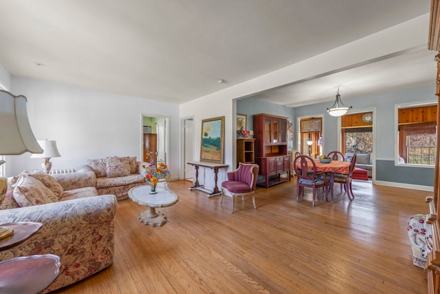 17864 Gladville Ave, Homewood, IL 60430 - living room featuring hardwood / wood-style floors and baseboards