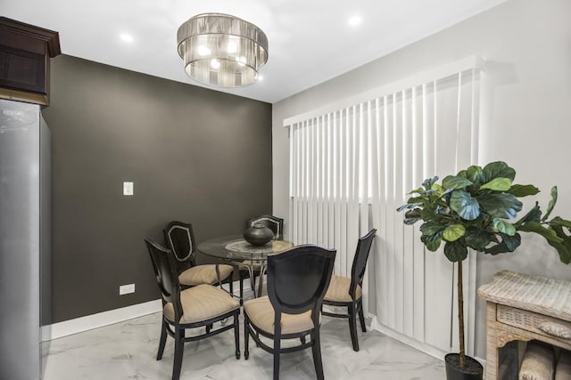 230 Dodge Ave Unit D, Evanston, IL 60202 - dining area with marble finish floor and baseboards