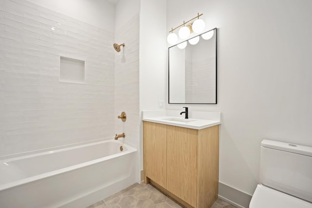 1548 W Ardmore Ave Unit 2F, Chicago, IL 60660 - full bathroom with vanity, bathing tub / shower combination, and tile patterned floors
