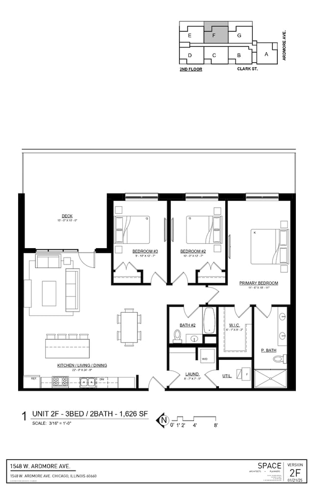 1548 W Ardmore Ave Unit 2F, Chicago, IL 60660 - view of room layout