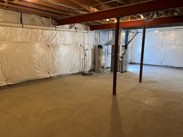 640 Henry Ln, Oswego, IL 60543 - unfinished below grade area with water heater and heating unit