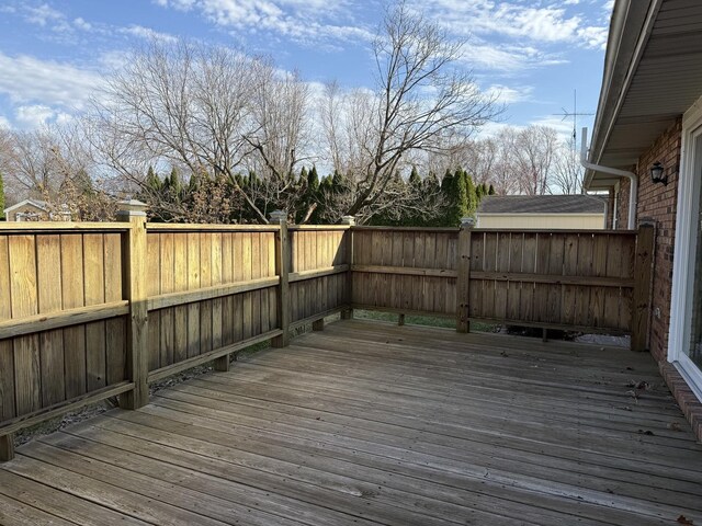 wooden deck with fence