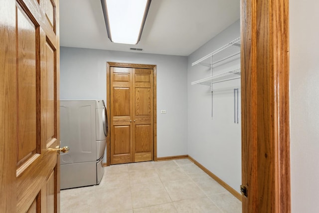 19049 S Parker Rd, Mokena, IL 60448 - washroom with washer / clothes dryer and light tile patterned floors