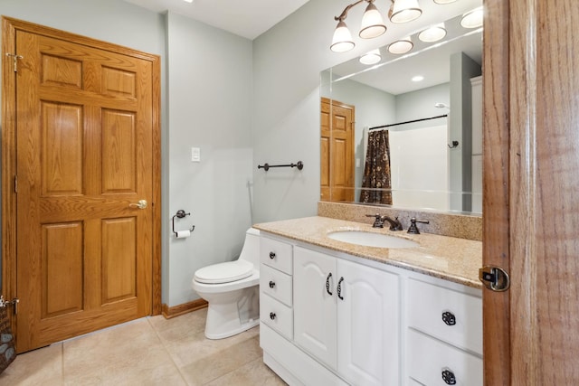 19049 S Parker Rd, Mokena, IL 60448 - bathroom featuring vanity, tile patterned flooring, and curtained shower