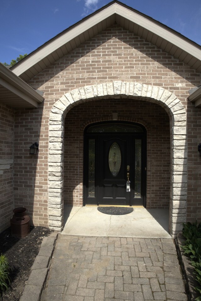 19049 S Parker Rd, Mokena, IL 60448 - view of exterior entry with brick siding and french doors