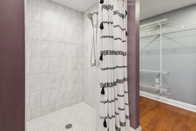 19049 S Parker Rd, Mokena, IL 60448 - full bath featuring a tile shower and wood finished floors